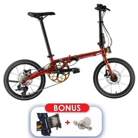 SEPEDA LIPAT ELEMENT TROY X 10 SPEED CHROMOLY 2022 NEWLIKE FNHON GUST - Biru