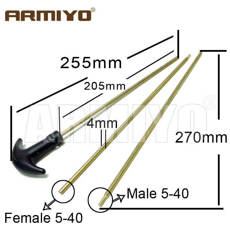 Armiyo  Chamber Cleaning Wool Felt Pad 6cm Diameter Patches with Brass Jag Puller Holder Solid Slot 