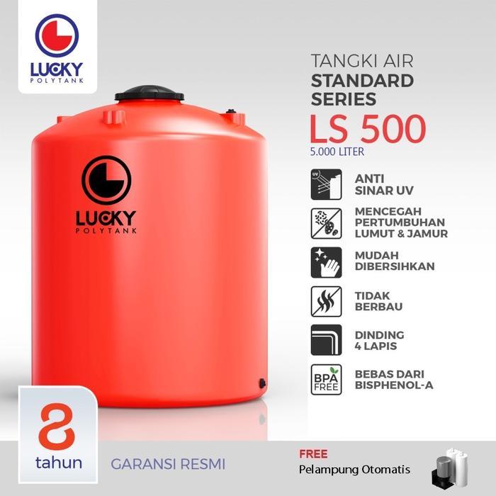 MEGA SALE Tangki air / Tandon / Toren Lucky Polytank 5000 Liter - Orange