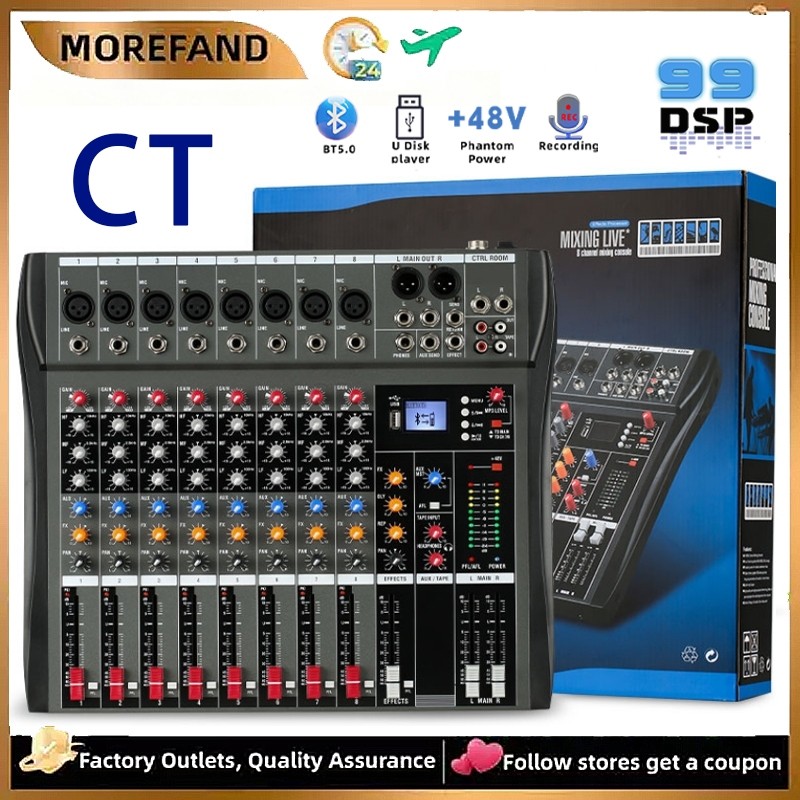 Mixer 6/8/12 chanel/mixer audio mixer mini /Amplifier Bluetooth Mini profesional/Soundcard USB mikse