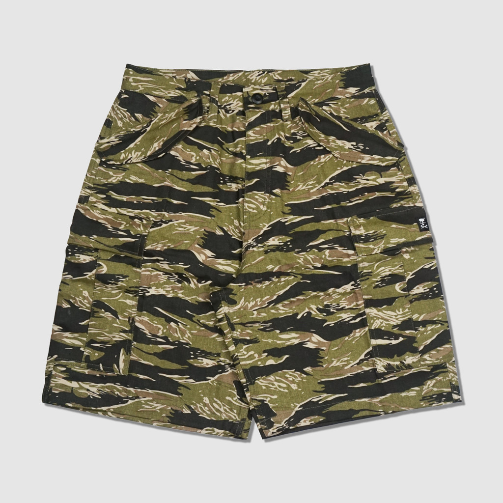 DETERMINED LOOSEFIT Cargo Shortpants TIGER CAMO BROWN Celana Pendek Pria