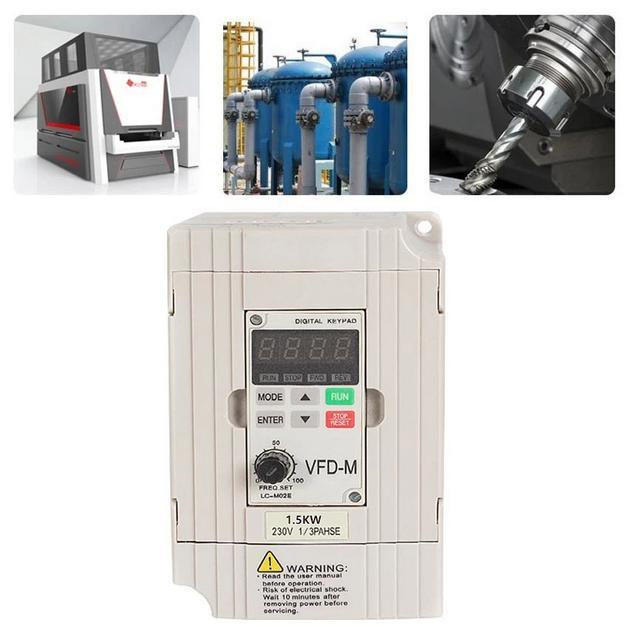 Inverter Variable Frequency Drive VFD 1.5KW 220V Single Phase 8A Motor Control PKS