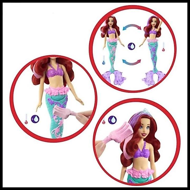 Boneka Barbie Disney Princess Ariel Mermaid With Color Change Hair Terlaris
