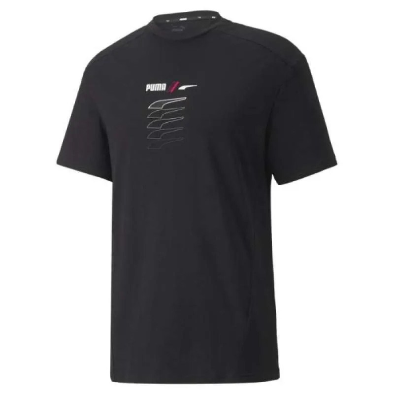 KAOS PRIA PUMA RAD/CAL Graphic Tee Black 671575 01