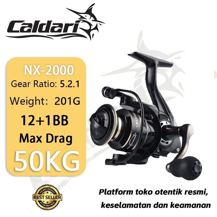 Reel Pancing Logam Penuh Reel Spinning Mesin Mancing Casting Fishing Reel Profesional 60kg NX2000-70