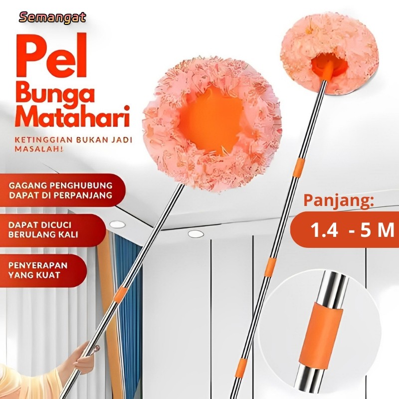 

1 Set Alat Sapu Plafon Pembersih Rumah Membersihkan rak sepatu Pel Dinding Multi Fungsi pel 1.4M-5M