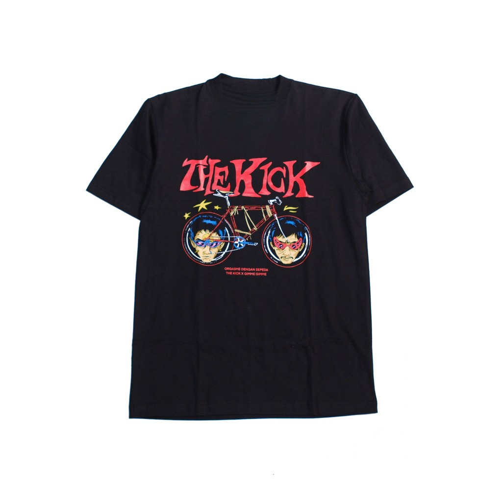 Tshirt THE KICK - BERSEPEDA (black)kaos pria