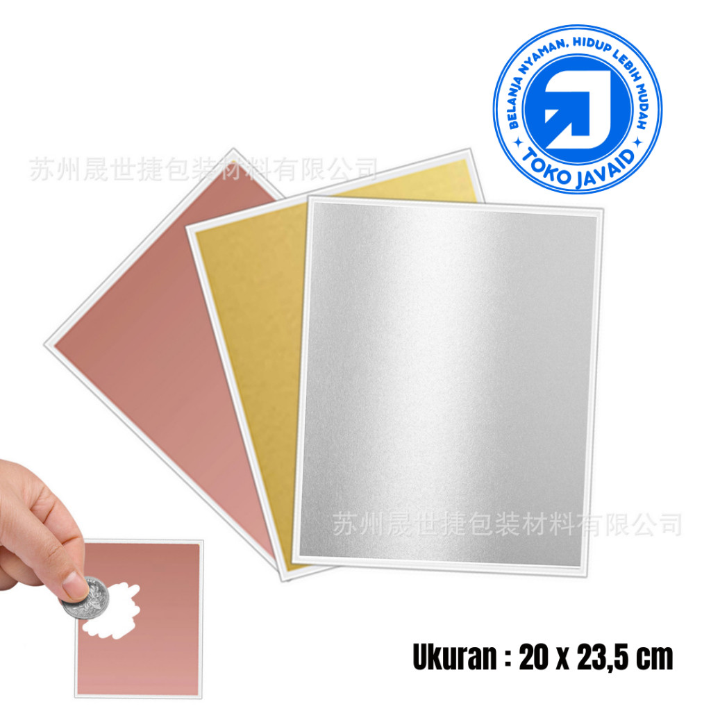 

BICUS Scratch Pin Label Stiker Gosok Size Jumbo (20x23,5cm)