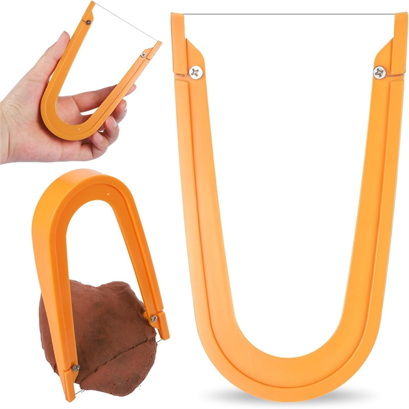 

A74E-5.12 X 3.35 Inch Clay Wire Cutter-Plastic Clay Cutter With One Hand Pottery Wire Tool For Mud Handcraft For Cutting