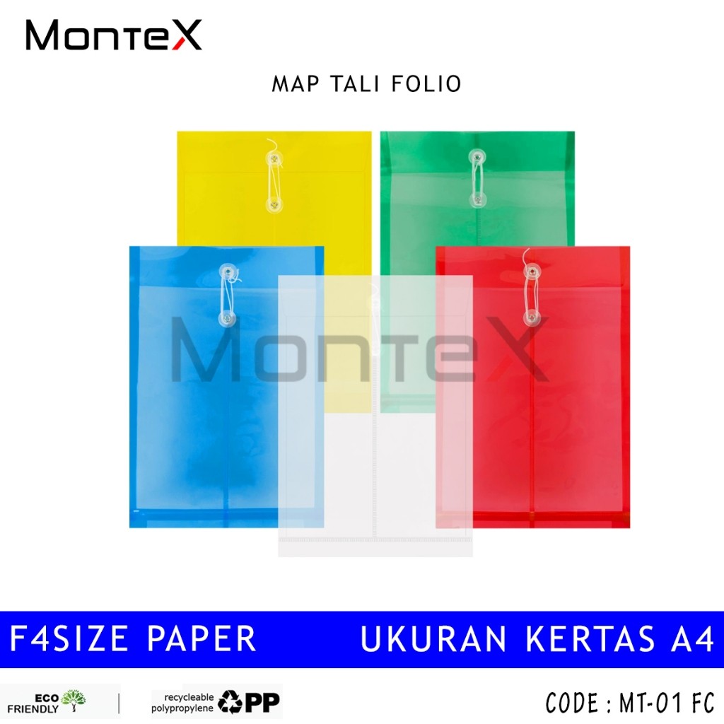 

MONTEX MAP TALI PLASTIK PUNGGUNG F4 FOLIO FC TEBAL STATIONERY ATK / MT-01 FC (SATUAN)