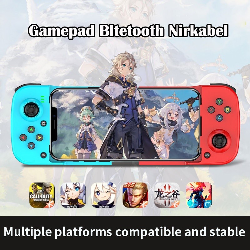 New Mobile Gamepad Controller Wireless Bluetooth Game Joystick Compatible with Android & IOS Mode 2.