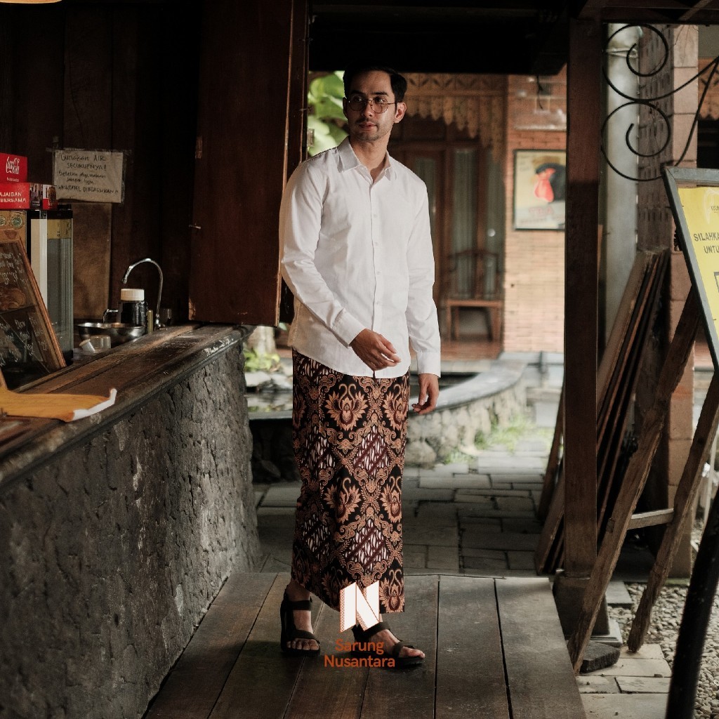 Sarung Nusantara Motif Virendra Sarung Batik Pria Premium