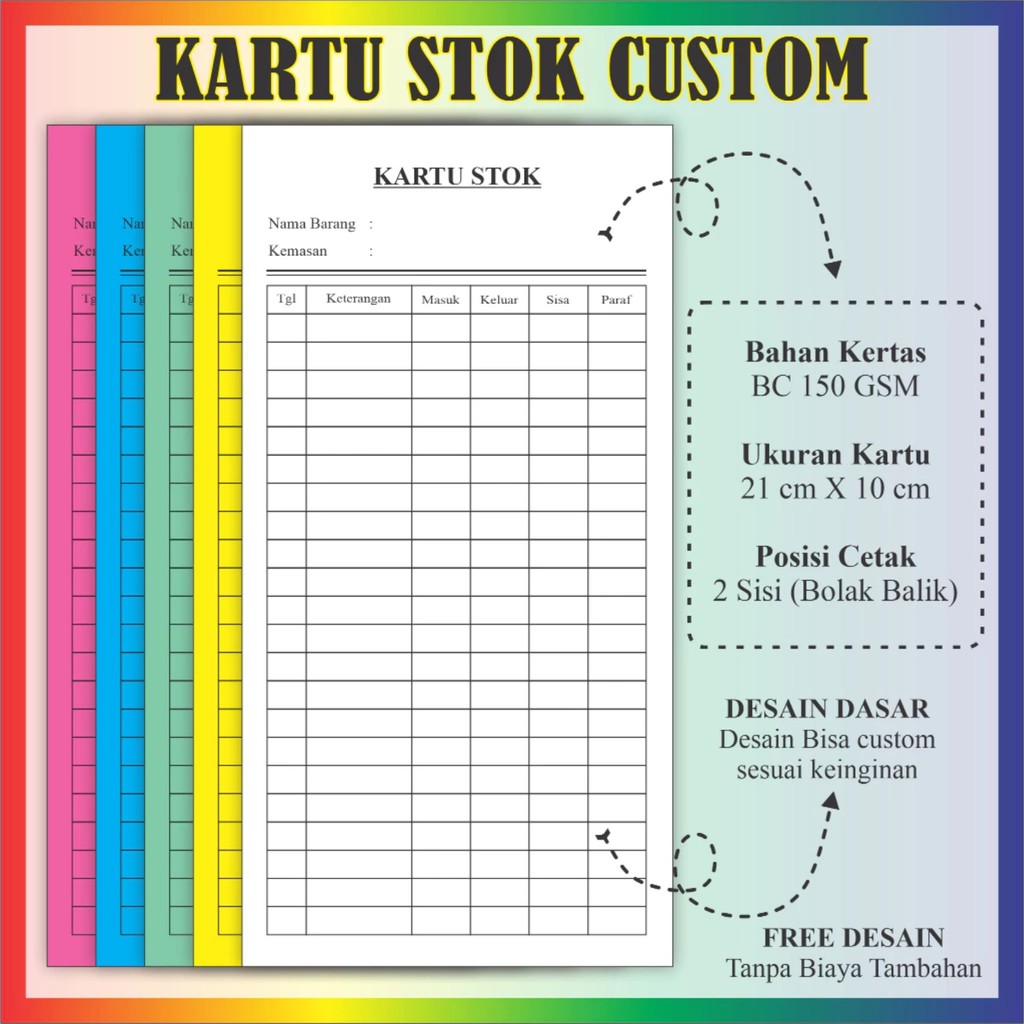

Kartu Stok Desain sesuai keinginan / Kartu Stock Custom Isi 100 Lembar