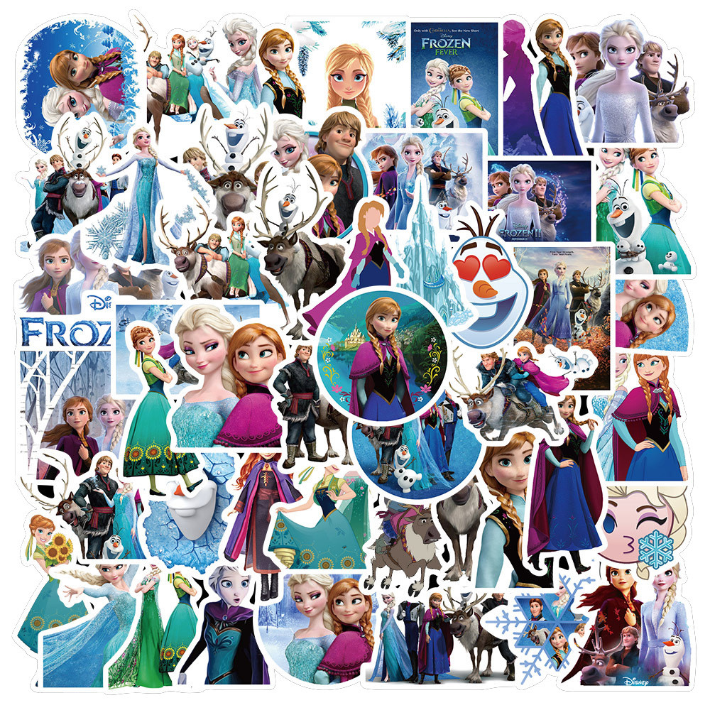 

10/30/50/100pcs Cute Disney Cartoon Frozen Stickers Princess Anna Elsa Decals DIY Scrapbooking Laptop Phone Kawaii Kids Sticker