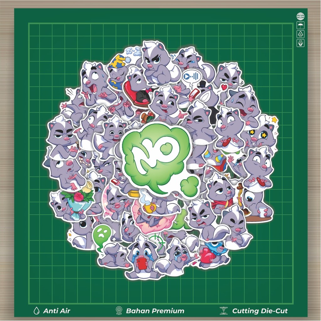 

Stiker Cutting Pack Stiker Skunk Styopa [Sigung Styopa] Isi 100Pcs Series Aesthetic Lucu Keren Untuk Koper Bahan Vynil
