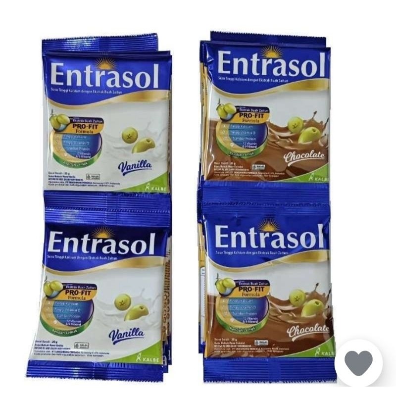 

New entrasol renceng extra buah zaitun coklat/vanila (20gr x 10)Premium