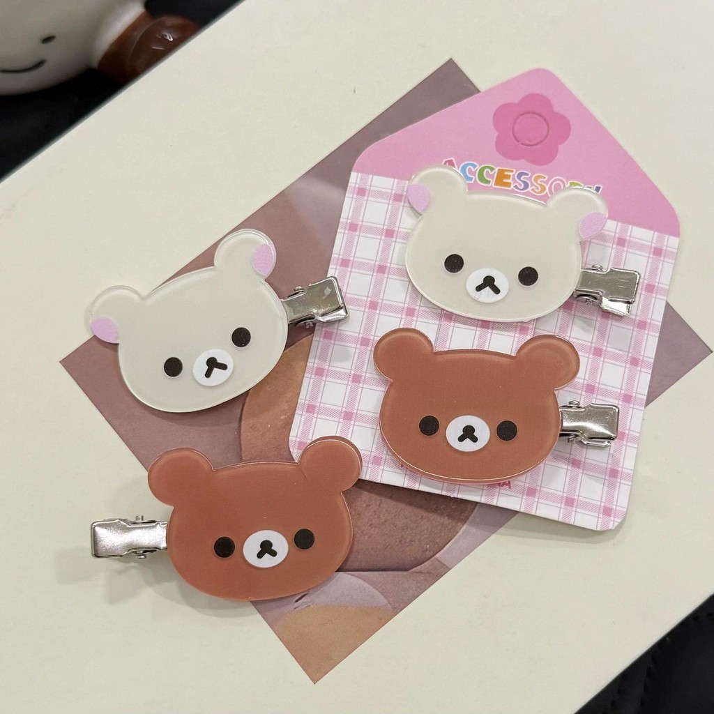 

Cartoon Rilakkuma Hairpin Girls Anime Relax Bear Duckbill Clip Women Cute Versatile Bangs Headwear Student Hair Accessories Gift