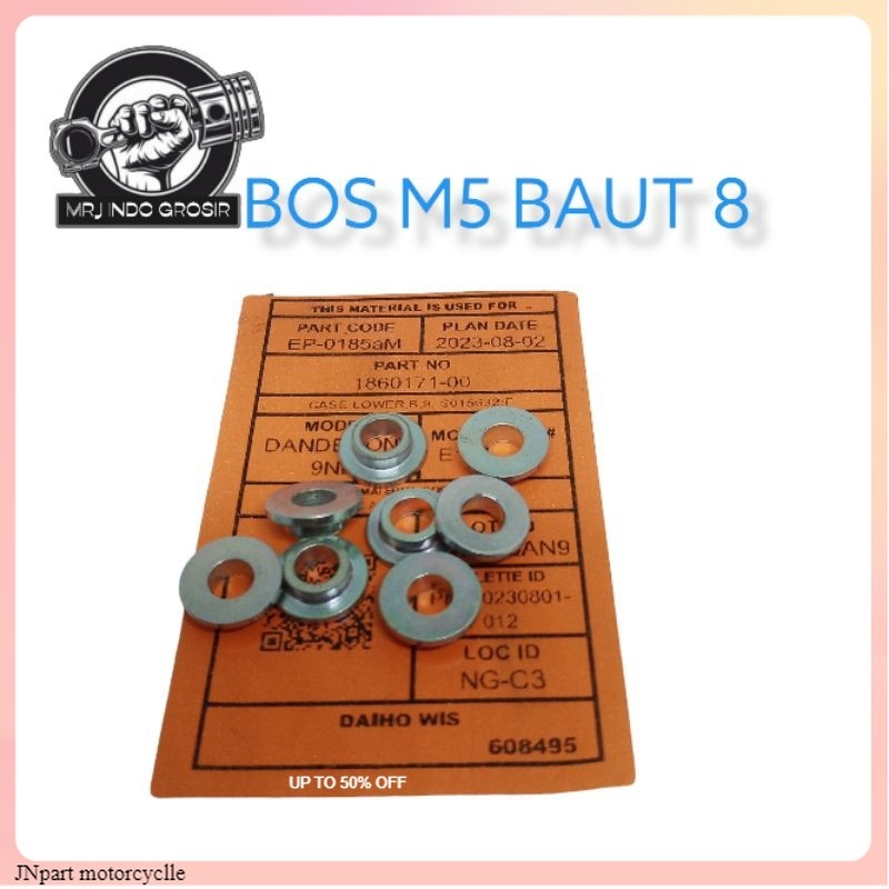 RING TOPI M5 BAUT 8 BOSH RING PLAT M5 UNTUK BAUT 8