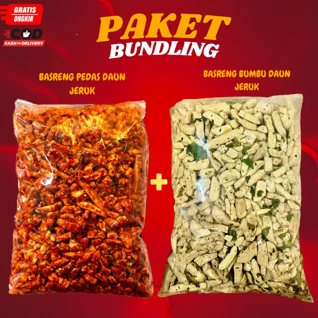 

PAKET BASRENG PEDAS 500GR DAN BASRENG ORIGINAL 500GR