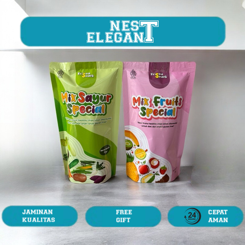 

PAKET MIX KERIPIK 2 PCS (MIX BUAH DAN MIX SAYUR FOIL) KERIPIK NANGKA,APEL,NANAS MADU,SALAK,PISANG,OKRA,WORTEL,EDAMAME,KENTANG,JAGUNG MANIS,UBI UNGU,UBI MADU