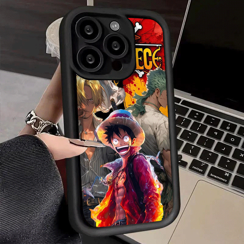 ✨Promo Eksklusi✨Case OPPO Terbaru 2025 Softcase One Piece Luffy Silikon Cowok untuk OPPO A15 Casing 