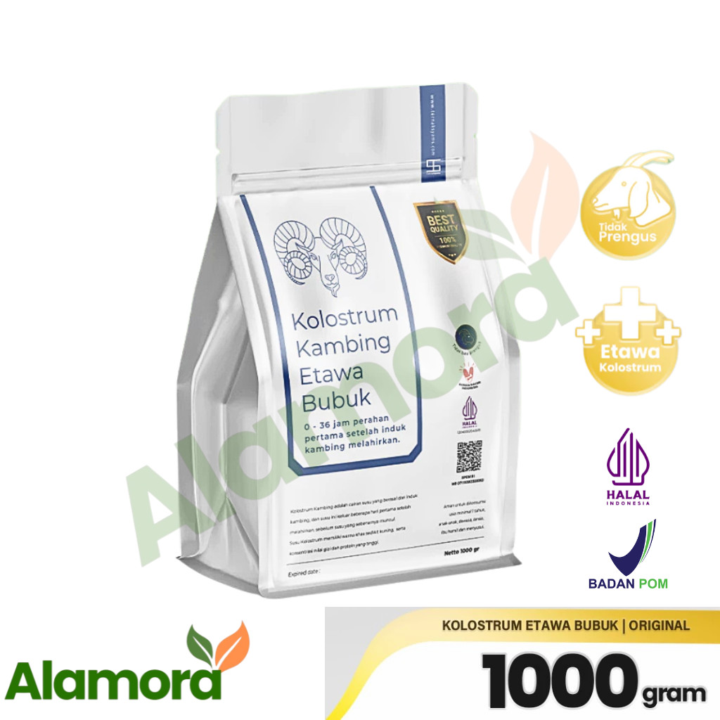 

Ternak Syams Kolostrum Susu Kambing Etawa Bubuk 1KG Rasa Original Natural rendah gula