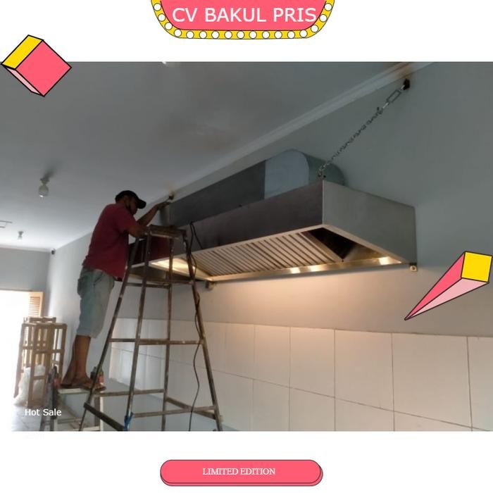 Exhaust Wall Hood Kitchen Cooker Hood Cerobong asap Dapur