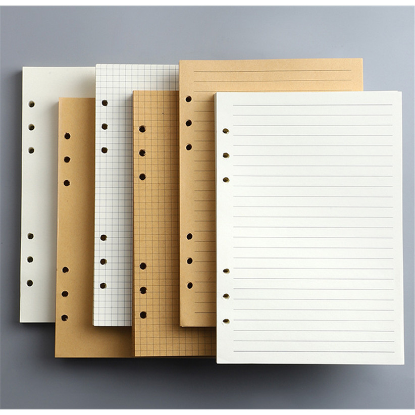 

45 Sheets A5 A6 A7 Loose Leaf Notebook Refill Spiral Binder Inner Page Line Blank craft Grid Inside Paper Stationery