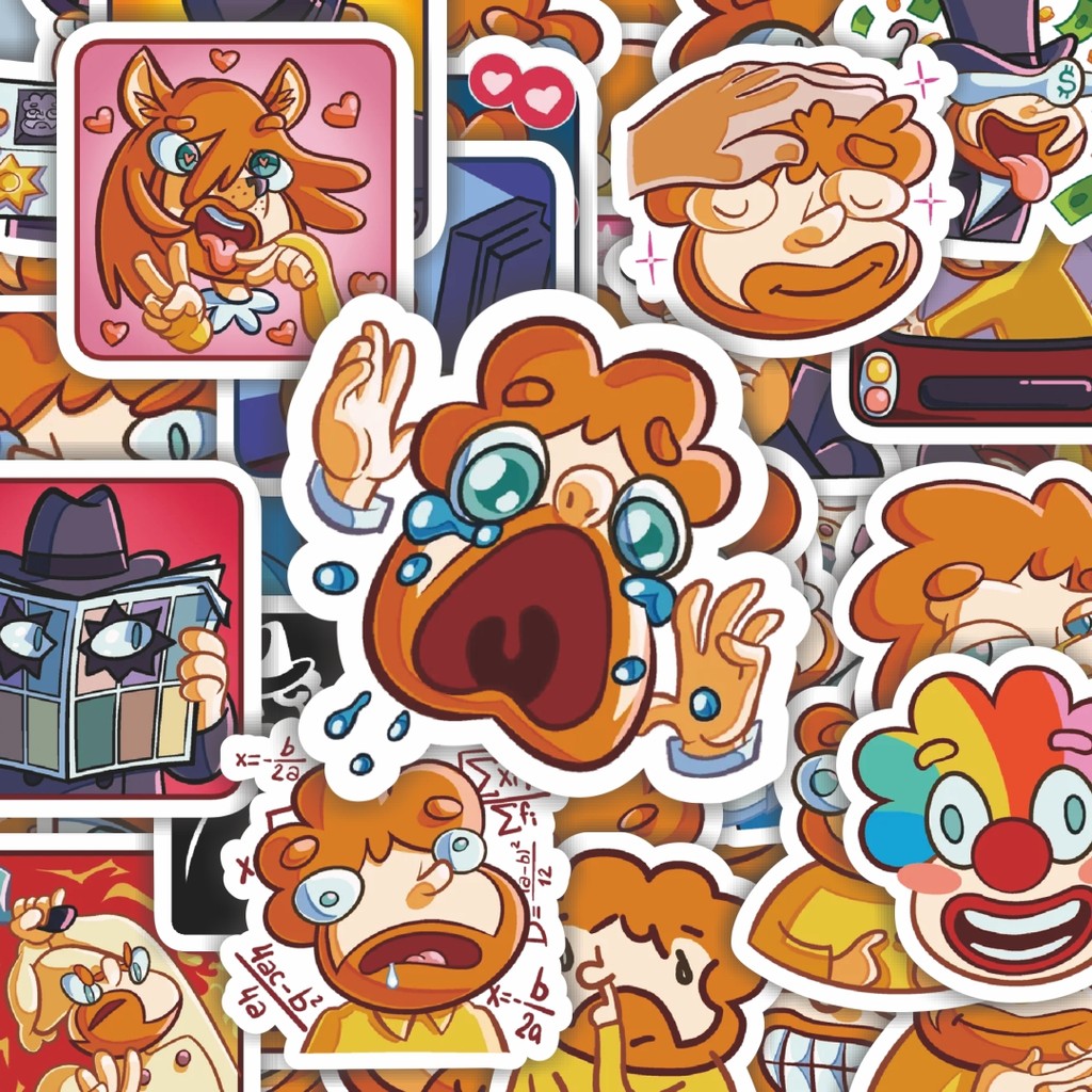

100PCS Lucu Stiker Kartun Just Slavik Stiker Aesthetic Stiker Anti Air Stikers Berperekat Waterproof sticker decal buat Motor Helm Buku Journal Koper Casing HP Laptop Botol Minum Hadiah anak