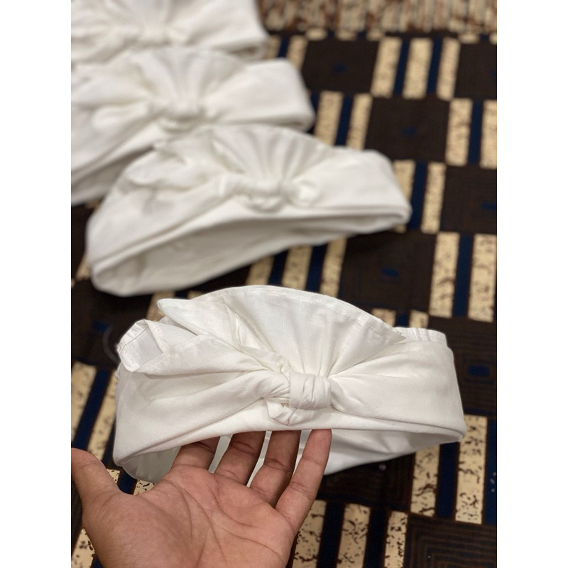 TERMURAH Udeng Polos Jadi dan Lembaran | udeng putih | udeng hitam nb-2