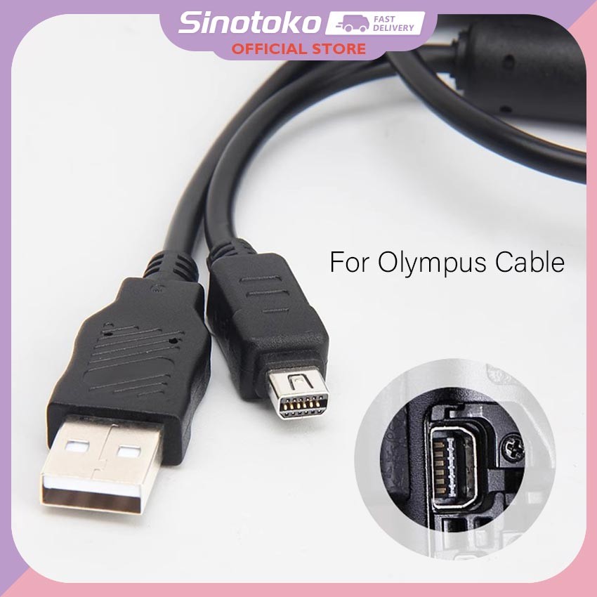Kabel USB Kamera Olympus 1.5M – Kompatibel CB-USB5/CB-USB6 & Model EM10 II/EPL9/mju9000, Untuk Trans