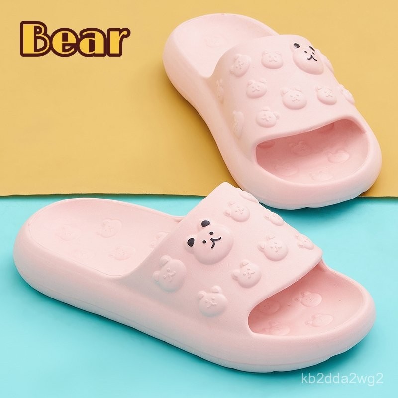 Bear 2025 Sandal Wanita Sendal Slop Sendal Karet Empuk Anti Slip Flat Sandals