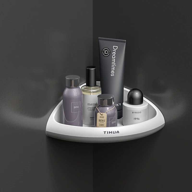 

Domura Rak Sudut Kamar Mandi Plastik Triangular Bathroom Corner Shelf - M511