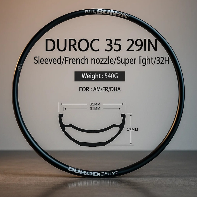 SUN RINGLE Rims Velg 29 Inch Duroc 35 Alloy Premium 1 Pc Rims 29er Sepeda DH AM Enduro Trail All Mou
