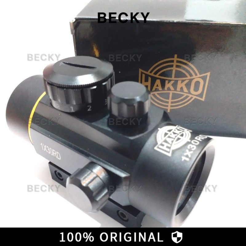 BECKY Termurah Teropong Teleskop Hakko 1x40 Red dot Dan 1x40 Reddot Titik Merah Dan Hijau