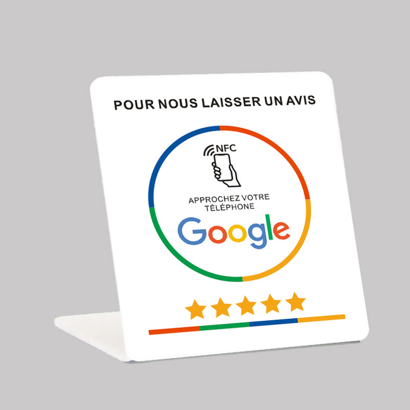 

NFC Stand Display for Google Review Page PVC Material