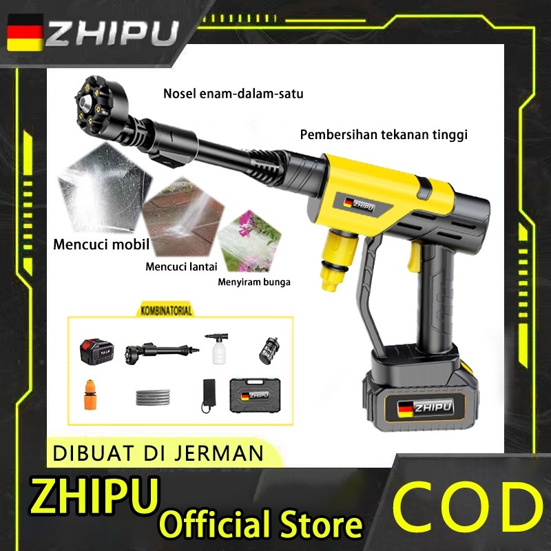 ZHIPU Jet Cleaner Alat Cuci Mobil Cordless Pistol Air Bertekanan Tinggi Pencucian mobil multi-fungsi