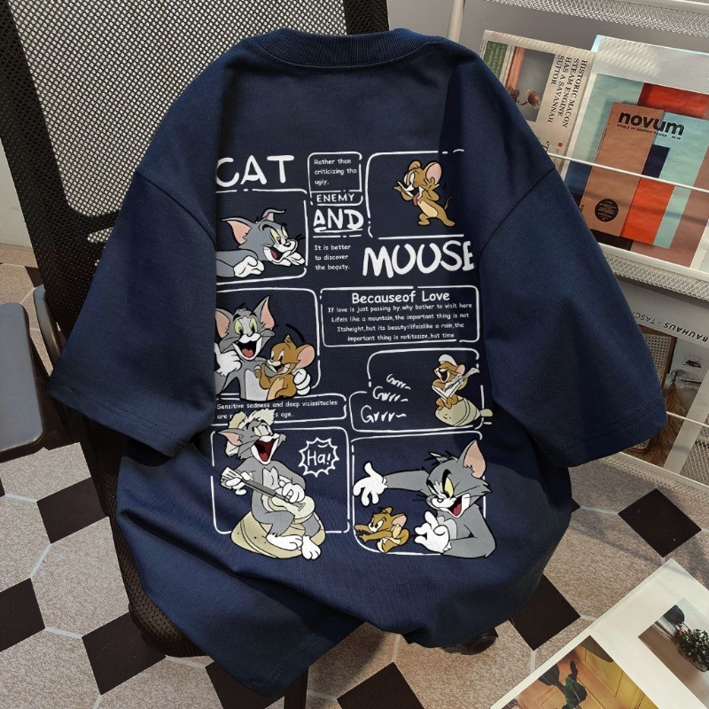 Biru laut T-shirt Lengan Pendek Baju Kaos Oversize Wanita Baju |kaus wanita korea Baju Atasan Wanita