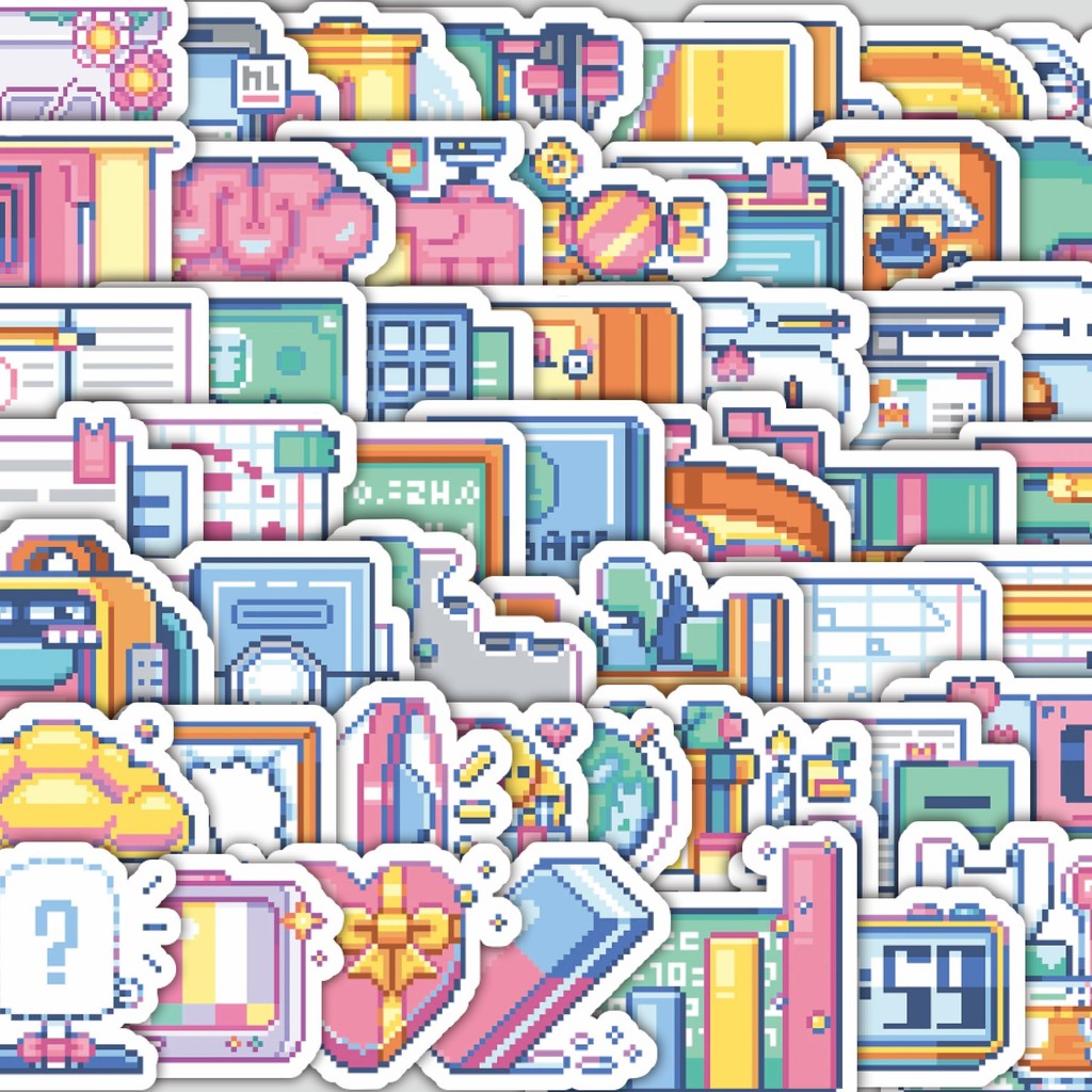 

Stiker Cutting Pack Stiker Kartun Grid Notebook Isi 100Pcs Series Aesthetic Lucu Keren Untuk Koper Bahan Vynil