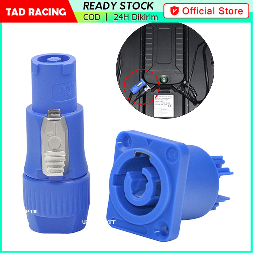 【TADRACING】Socket Jek Spikon Ac Powercon Soket Spikon Soundmax Panel Chassis Plug Powercon Audio Soc