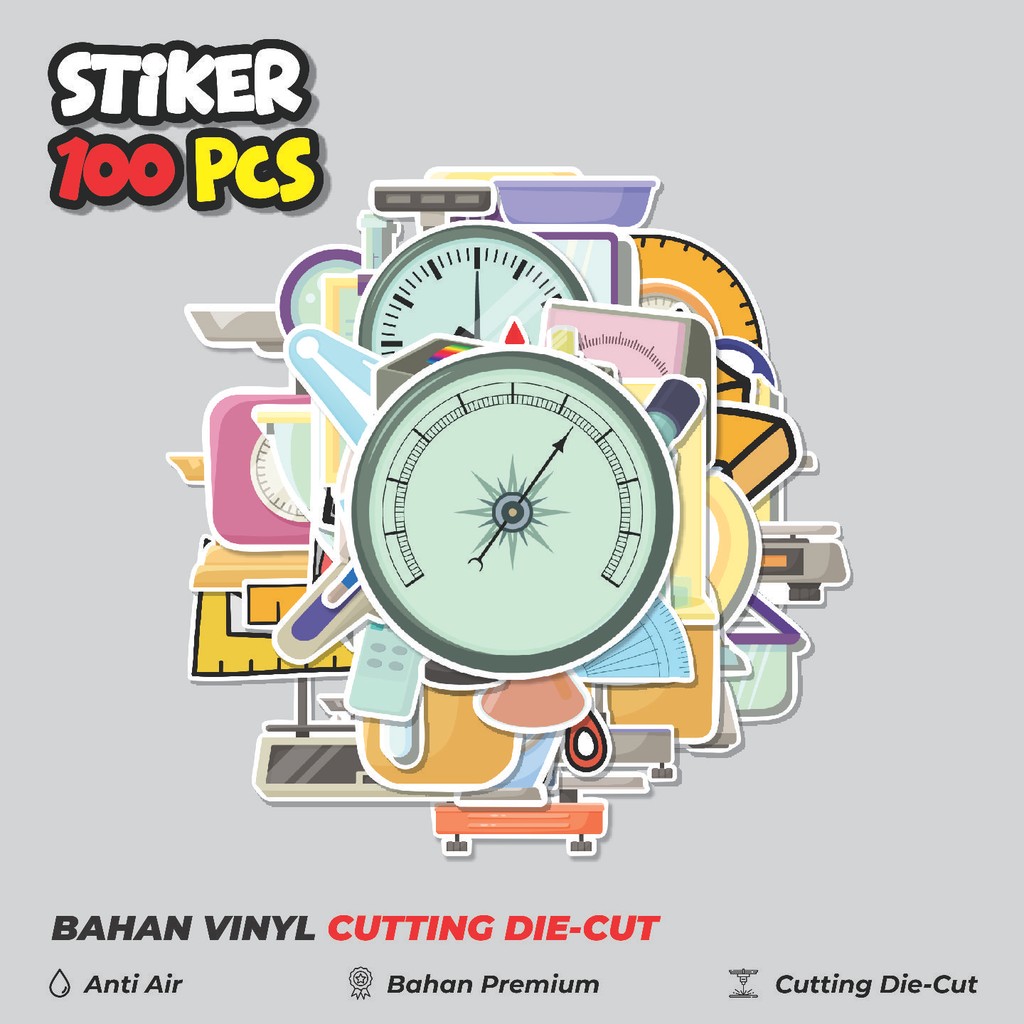 

Terbaru! 50 pcs Stiker Alat Ukur Dekorasi Lucu Kreatif untuk Notebook, Skateboard, HP
