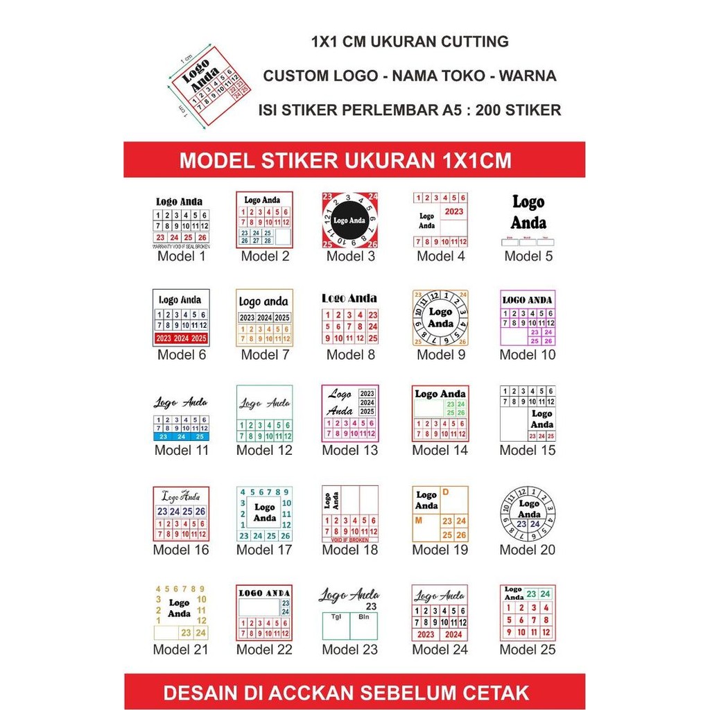 

Serba 10 Ribu Stiker segel Garansi Semua Ukuran Kertas Pecah Telor - 1x1