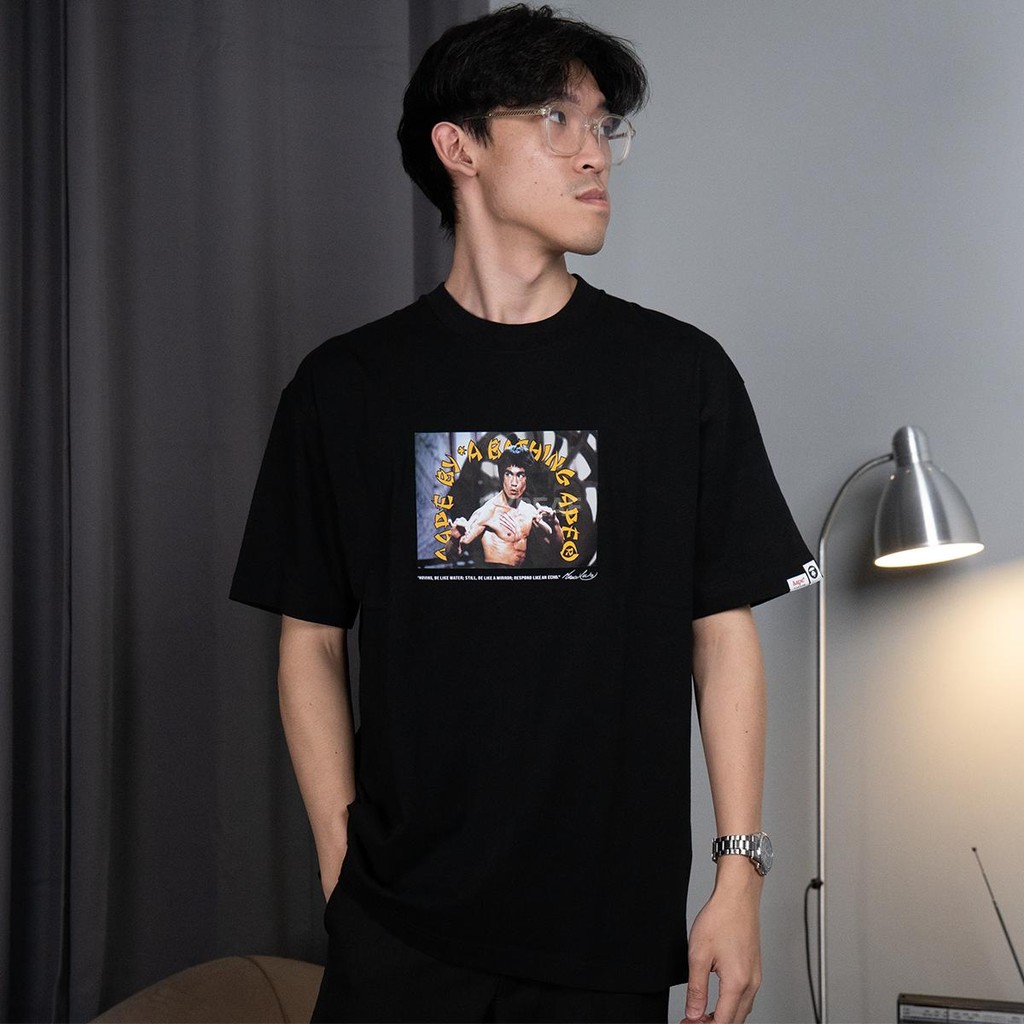 AAPE x Bruce Lee #2 Black Tshirt Tee Authentic / Baju Kaos AAPE Original