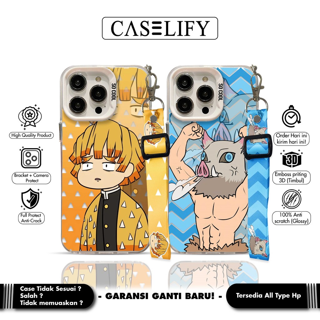 CASELIFY all type imd zenitsu dan inosuke mengkilap case iphone samsung oppo vivo xiaomi redmi realm