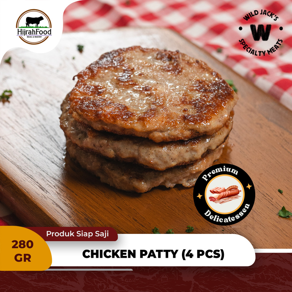 

Wild Jack's Premium Chicken Patty | Daging Patties Ayam Delicatessen - 280 gr