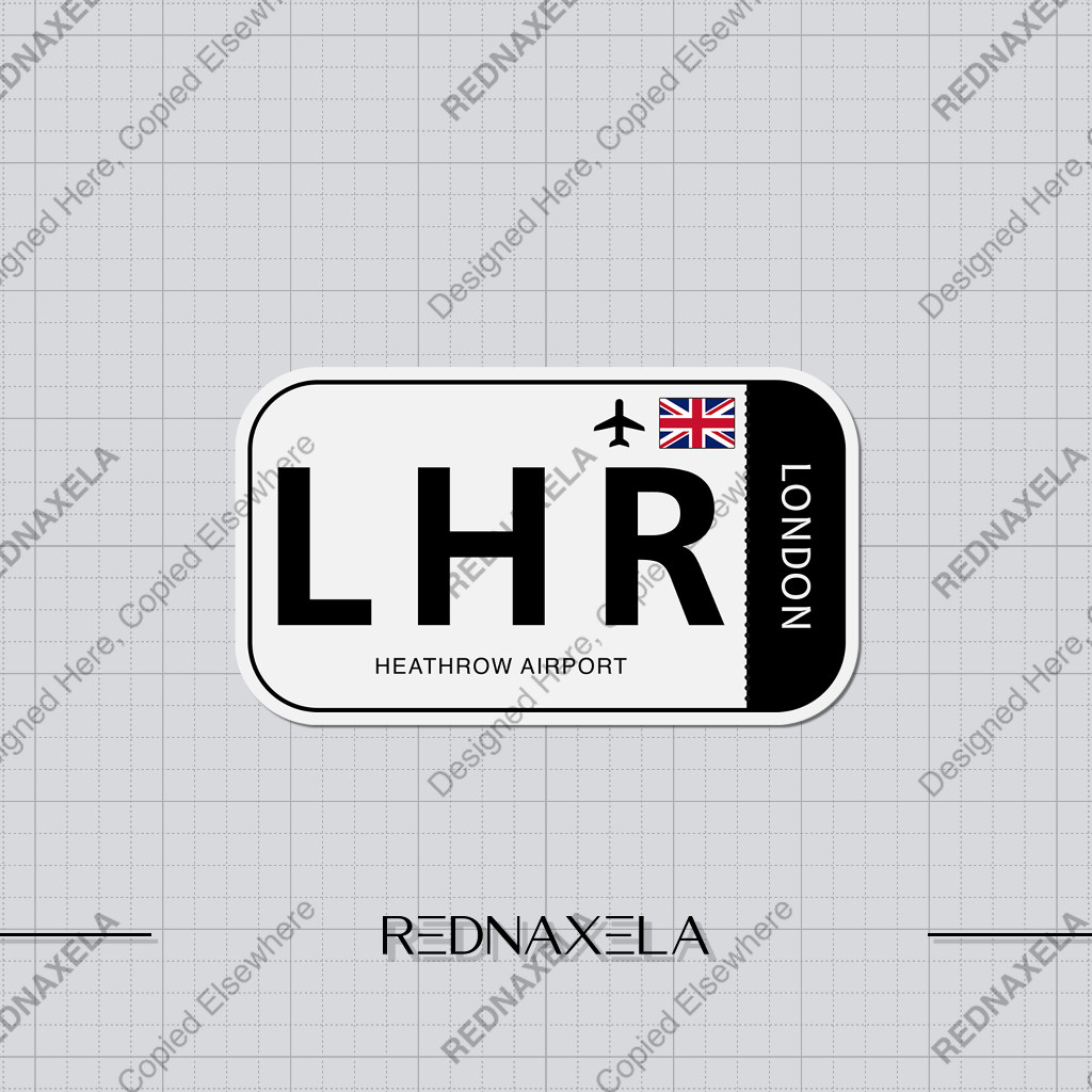 

Stiker Vinyl Heathrow Airport Code LHR Sign Sticker