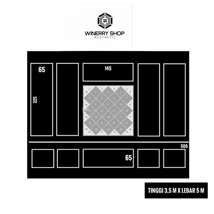 Paket lengkap dan Murah Moulding + kaca dinding Tinggi 3,5 Meterx Lebar 5 Meter cermin ready langsun