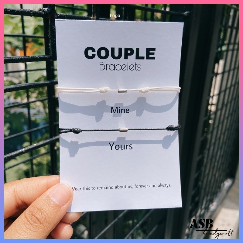 Gelang Couple Tabung Gelang Yours Mine Gelang / Gelang Couple Pasangan Minimalis - Simple Bracalete 