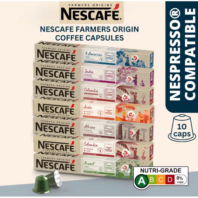 

NESCAFE FARMERS ORIGINS Coffee Capsule untuk Nespresso