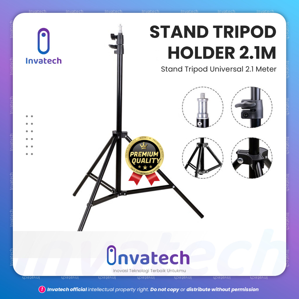 

STAND TRIPOD HOLDER 2.1M UNIVERSAL TRIPOD 2.1 METER TRIPOD 210 CM FOR RINGLIGHT TRIPOD STAND KAMERA LIGHT STAND TRIPOD 2 METER